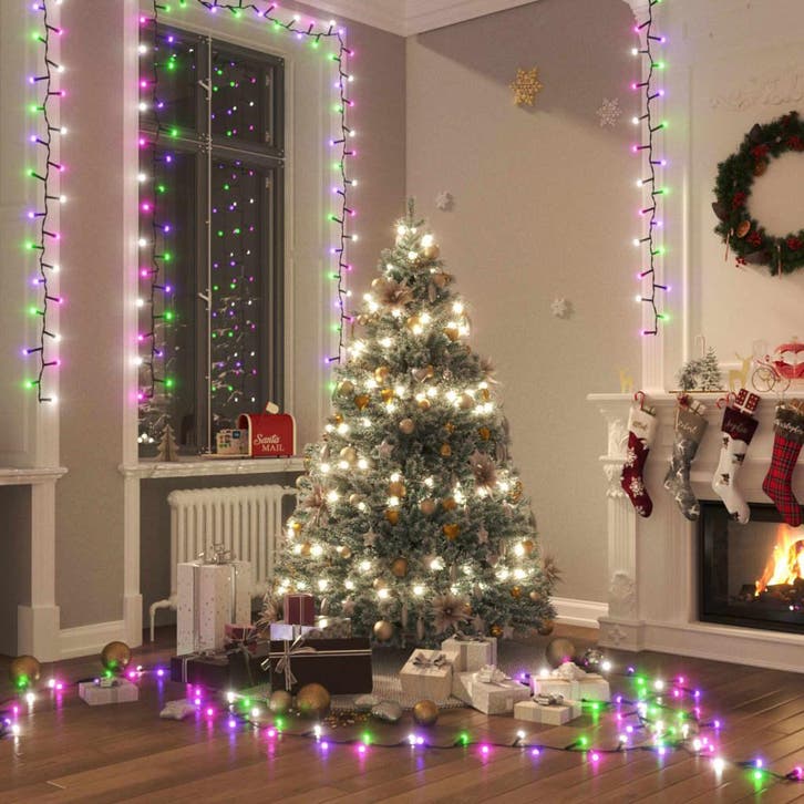 vidaXL Lichtslinger compact met 2000 LEDs pastel, Diversen, Kerst, Nieuw, Verzenden