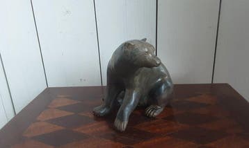 Figuur - P. Chenet - Beer - 15 cm - Brons