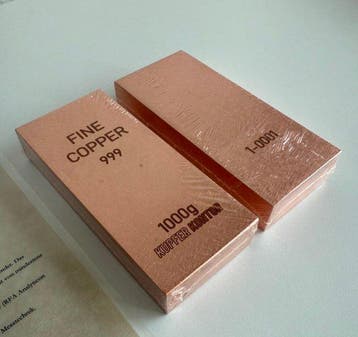 1 kilogram - Koper .999 - Met certificaat (Zonder