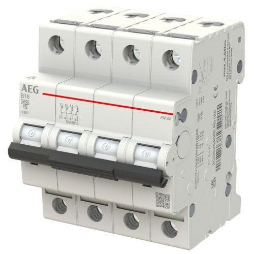 AEG installatieautomaat 3P+N B16 EN64B16, Doe-het-zelf en Verbouw, Elektra en Kabels, Nieuw, Ophalen of Verzenden