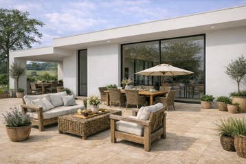 NIEUW Keramische terrastegel Ultra Trevistone Gold 60x60x3cm, Tuin en Terras, Tegels en Klinkers, Ophalen, Keramiek, Nieuw, 10 m² of meer
