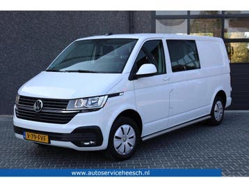 Zakelijke lease - Volkswagen Transporter 2.0 TDI L2H1, Automaat, Stof, Euro 6, Wit