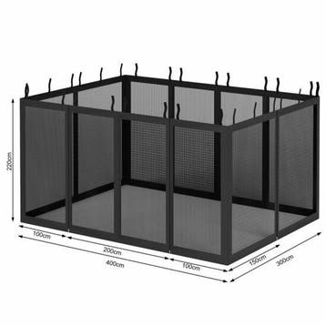 El Jardin - Zwart - Insectennet - ca 360 x 260 cm - Voor ..., Verzenden, Nieuw