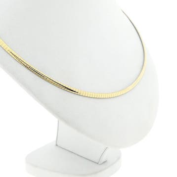 Bicolor gouden omega schakelcollier; Dancangelo (Ketting), Sieraden, Tassen en Uiterlijk, Ophalen of Verzenden, Gebruikt, Goud