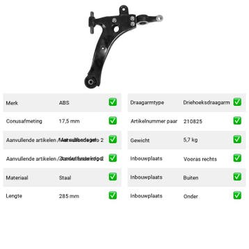 Draagarm Kia Magentis 2.0 (GD, MS) Van 2001-05 tot 2005-09 -, Verzenden, Nieuw, Kia