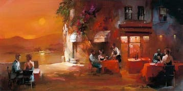 Kunstdruk Willem Haenraets - Dinner for two I 100x50cm, Verzenden, Nieuw