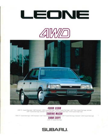 1986 SUBARU LEONE 4WD BROCHURE JAPANS, Nieuw, Author