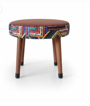 Poef - haagbeuk - Kilim poef kruk, Antiek en Kunst