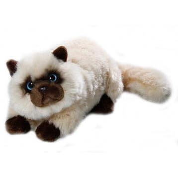 Pluche Perzische Colourpoint knuffel - wit - 30 cm, Verzenden, Nieuw