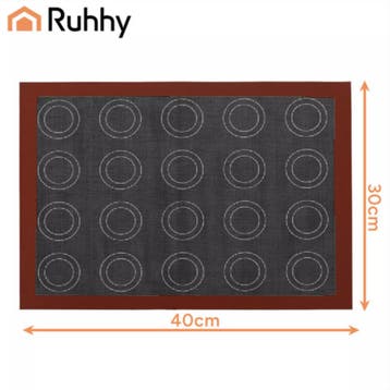 Ruhhy Herbruikbare siliconen bakmat 30 x 40 cm voor macar..., Ophalen of Verzenden, Nieuw