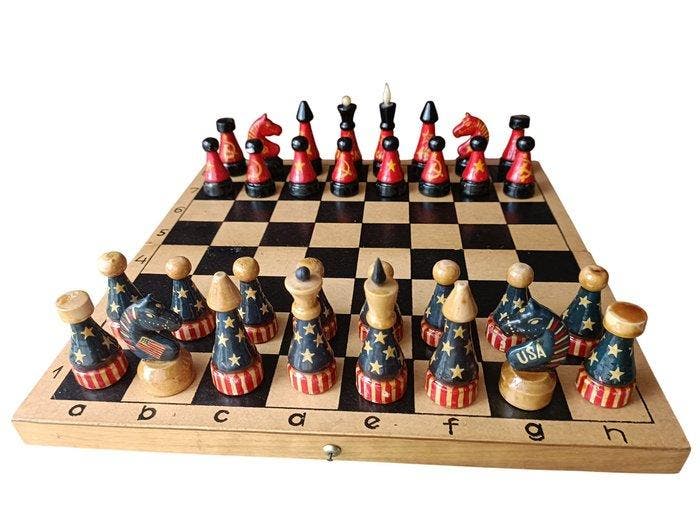 Schaakspel - Hout, Antiek en Kunst, Curiosa en Brocante
