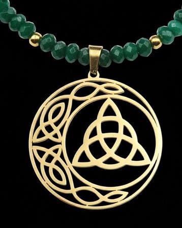 Ketting van Druïdische magie & Smaragd: Keltische Wijsheid &, Antiek en Kunst