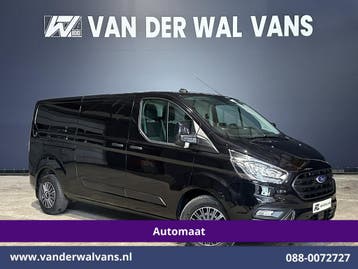 Ford Transit Custom | 2.0 TDCI 131pk Automaat L2H1 Euro6, Auto's, Automaat, Gebruikt, Euro 6, Zwart