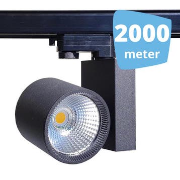 *TIP* 2000x 30W LED Track Spot Spirit Zwart 3500K Warmwit +, Ophalen of Verzenden
