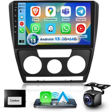 Skoda Octavia Android Radio | CarPlay | Retourdeal OP=OP, Ophalen of Verzenden, Nieuw