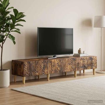 vidaXL TV-kast 147 x 34,5 x 30 cm Gerookt eiken Bewerkt hout, Huis en Inrichting, Minder dan 50 cm, Verzenden, Nieuw, Minder dan 100 cm