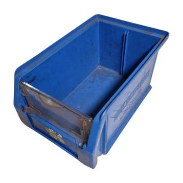 Magazijnbak, 234x150x122 mm, blauw kunststof, gebruikt, Ophalen of Verzenden