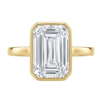 Ring - 14 karaat Geel goud - 4.54ct. tw. Diamant (Lab-grown), Nieuw