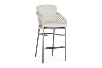Suns Nappa set van 4 barstoelen MRG - camel sand - soft grey, Ophalen of Verzenden, Nieuw