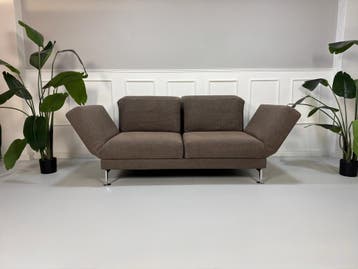 Brühl Moule Sofa bruin slaapbank designbank, Tweepersoons, Ophalen of Verzenden, Zo goed als nieuw, Rechte bank