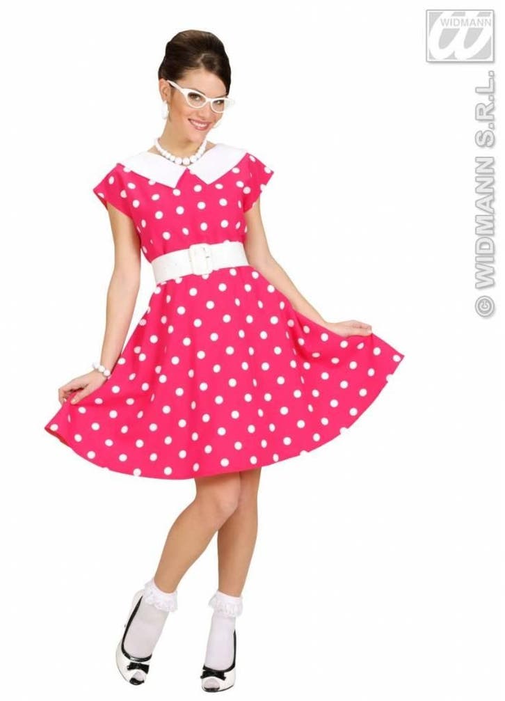 Jurk 50s roze, Kleding | Dames, Carnavalskleding en Feestkleding, Nieuw, Ophalen of Verzenden