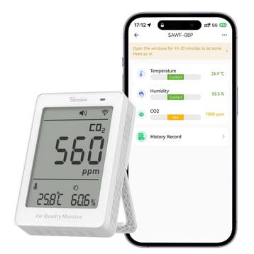 SONOFF AirGuard CO2, intelligente monitor voor binnenluchtkw, Verzenden, Zo goed als nieuw