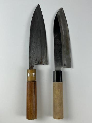 Traditional Japanese Deba & Funayuki knives; by Heihachiro /