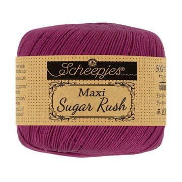 Scheepjes Maxi Sugar Rush - 128 tyrian purple - Katoen Gar, Ophalen of Verzenden, Nieuw