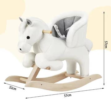 Pluche Schommelpaard – Kinder Schommelstoel met Veiligheidsr, Kinderen en Baby's, Kinderstoelen, Verzenden, Nieuw