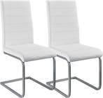 2dekans | 2 Eetkamerstoelen / stoel - Vegas - Kunstleer -, Ophalen of Verzenden, Zo goed als nieuw, Wit