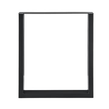 Stalen onderstel set van 2 U tafelpoot 60x72 cm zwart [en.ca, Verzenden, Nieuw