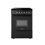 Lonzano Keramisch Fornuis KF600ZWA Zwart Heteluchtoven 2 of, Witgoed en Apparatuur, 60 cm of meer, Keramisch, Nieuw, Energieklasse A of zuiniger