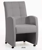 Eetkamerstoel Jean - eetkamerstoelen - Zilver, Nieuw, Stof