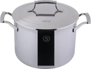 2dekans | Saveur Voyage Kookpan – Ø25 cm – Tri-Ply RVS –, Ophalen of Verzenden, Nieuw