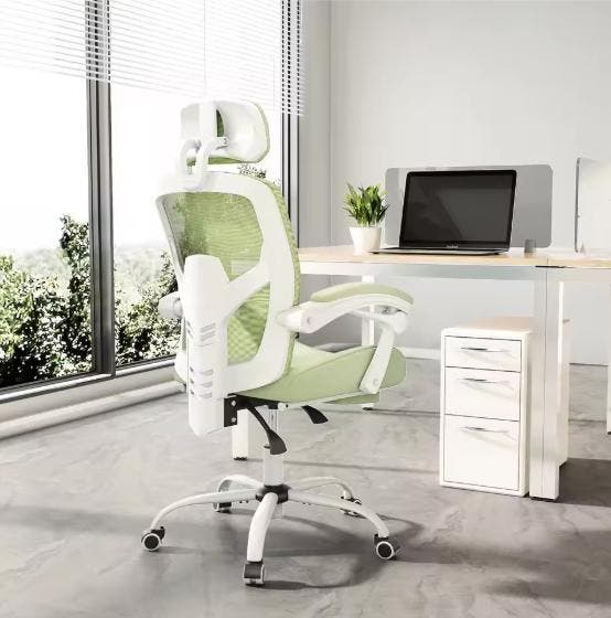 Mesh Gamingstoel Ergonomisch – Verstelbaar met Voetsteun, Huis en Inrichting, Bureaustoelen, Nieuw, Verzenden