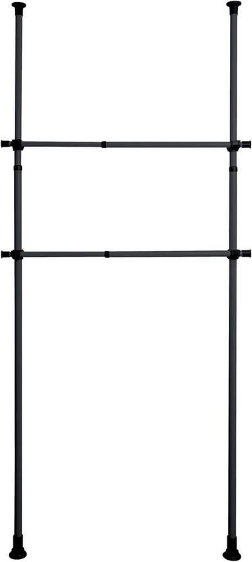 Garderobe Stang Zwart 75-120cm | Set 2st | Laatste Stuk!, Kunststof, 100 tot 150 cm, Ophalen of Verzenden, Zo goed als nieuw