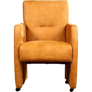 Leren eetkamerstoel Pleasure - Kenia Cognac (cognac) -, Ophalen of Verzenden, Nieuw, Leer, Eigentijds, Modern