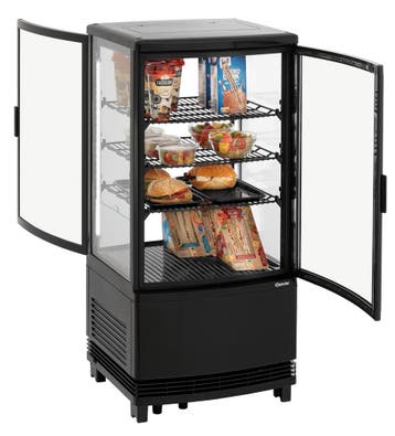 Bartscher Mini-koelvitrine | 4 Niveaus | 75L | Led | 425x425, Ophalen of Verzenden, Nieuw