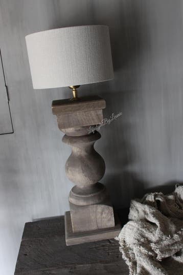 Baluster lampvoet Old brown 56 cm, Ophalen of Verzenden, Nieuw