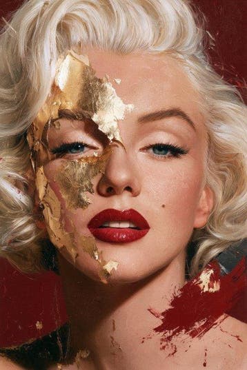 Iconica - Marilyn Monroe in Gold Leaf - unique 1/1 XXL (150