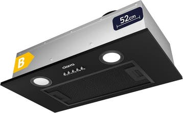 Ciarra Afzuigkap 52cm - Zwart | Retourdeal 52% Korting, Onderbouw afzuigkap, Ophalen of Verzenden, Zo goed als nieuw, Inbouw