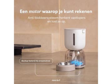 Revo-loo Flow & Chow - Drinkfontein Automatische Voerbak Set, Verzenden, Zo goed als nieuw