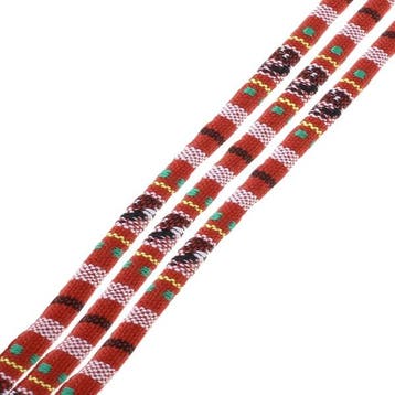 1 meter Trendy gestikt Aztec koord 6mm Red (Sieraden koord), Ophalen of Verzenden, Nieuw, Draad