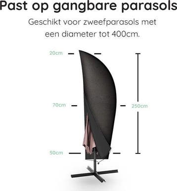 2dekans | Volcan Parasolhoes voor Zweefparasol - Tot 400cm -, Ophalen of Verzenden, Zo goed als nieuw