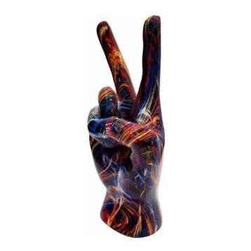 sculptuur, Abstract Peace Hand Sculpture – Colourful, Antiek en Kunst