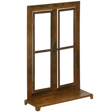 IJzeren Raam Edelroest Roedenraam 55x80cm Met Drempel &amp;, Verzenden, Nieuw