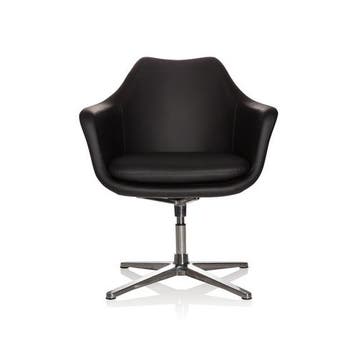Loungestoel | Kunstleder | Zwart | Artemia, Verzenden, Nieuw