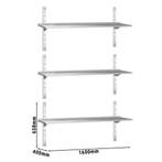 GGM Gastro | 3-laags RVS wandplank ECO - 1600x300mm |, Verzenden, Nieuw in verpakking, RVS Meubilair