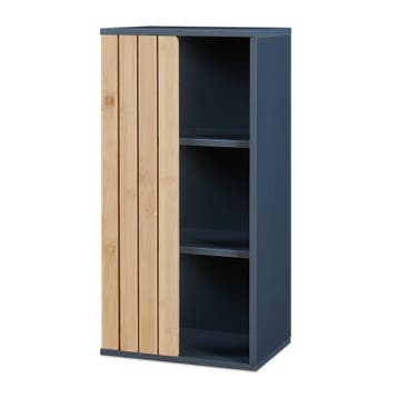 Badkamer wandkast Svanes 60x30x20 cm donkergrijs en naturel, Verzenden, Nieuw