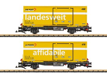 LGB 45886 Post Containerwagen-Set RhB (06/2026), Overige typen, Nieuw, Ophalen of Verzenden, LGB